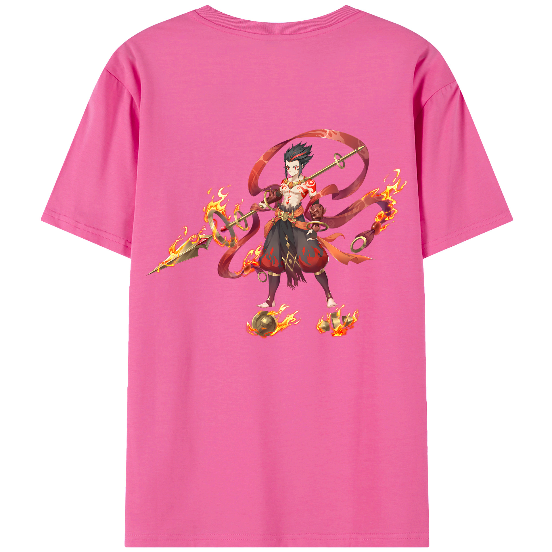 （画像用） Ne Zha 2 ナタ 魔童の大暴れ レディース半袖Tシャツ(バックプリント)